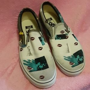 add on $55 Pristine Van's van doren rare slips 7.5W 6M graphic -